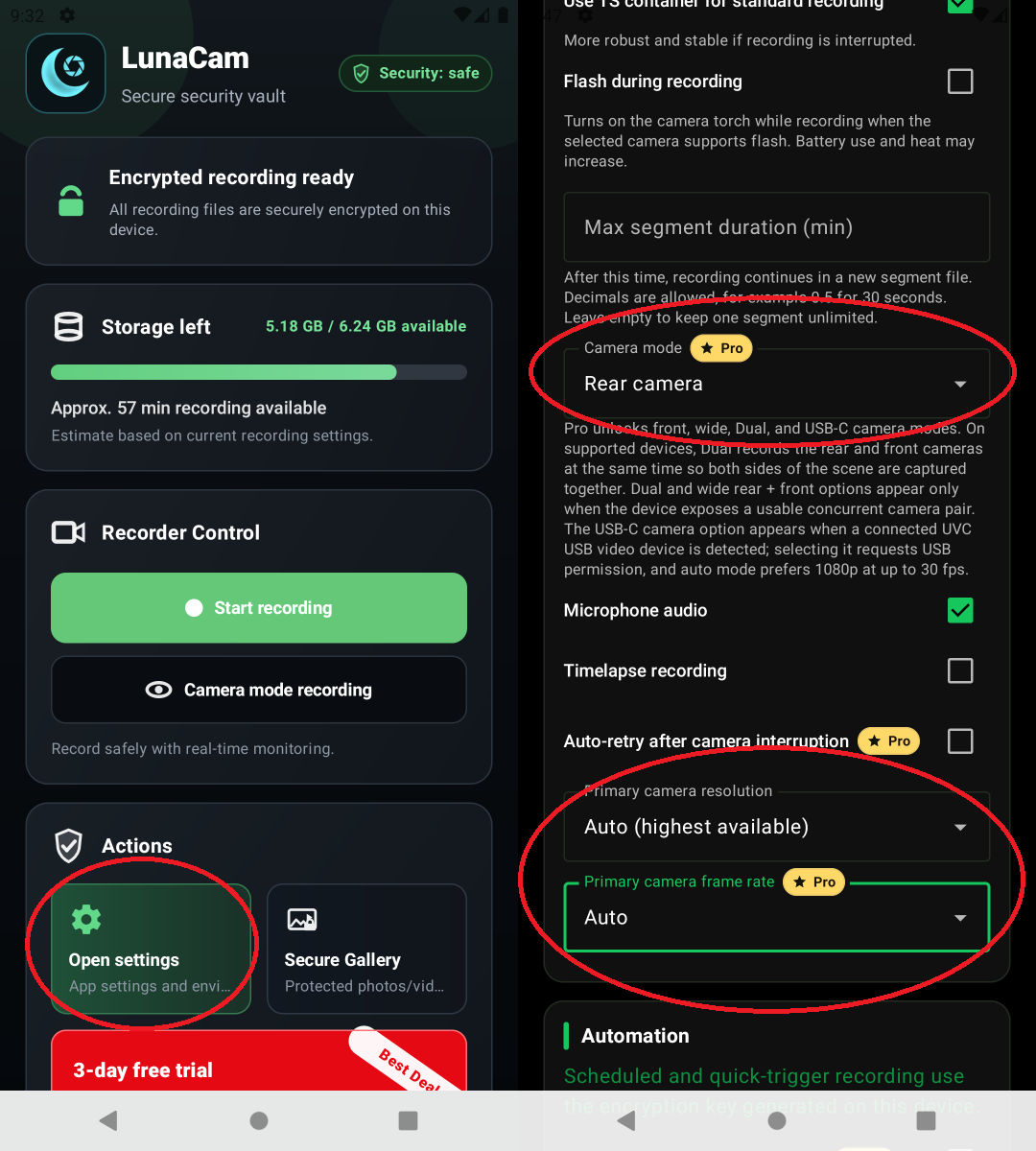 Camera Options - tutorial step 3