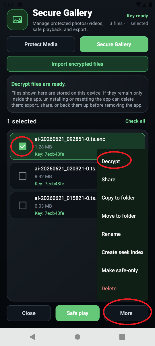 Encrypt and Decrypt Files - tutorial step 1