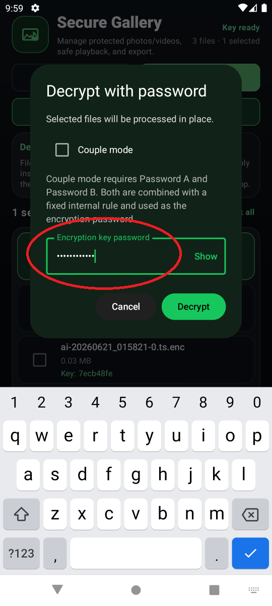 Encrypt and Decrypt Files - tutorial step 2