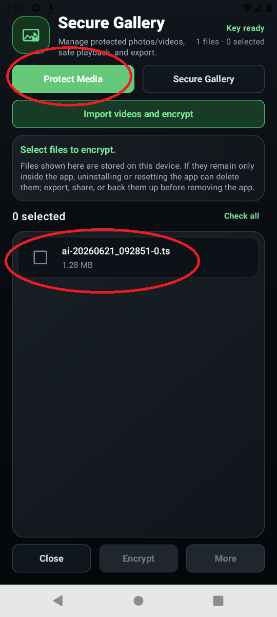 Encrypt and Decrypt Files - tutorial step 3