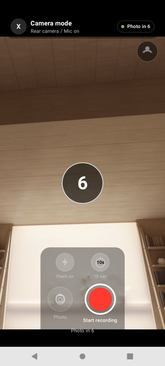 Utiliser le flash et le minuteur 3 s / 10 s - tutorial step 2