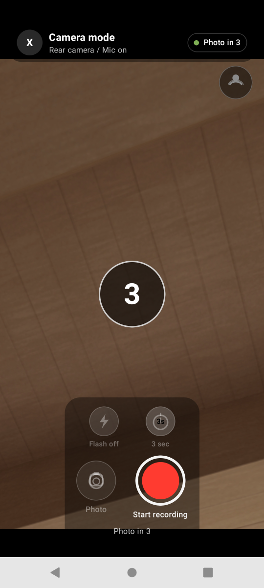 Utiliser le flash et le minuteur 3 s / 10 s - tutorial step 3