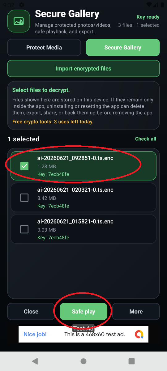 Safe Playback - tutorial step 2