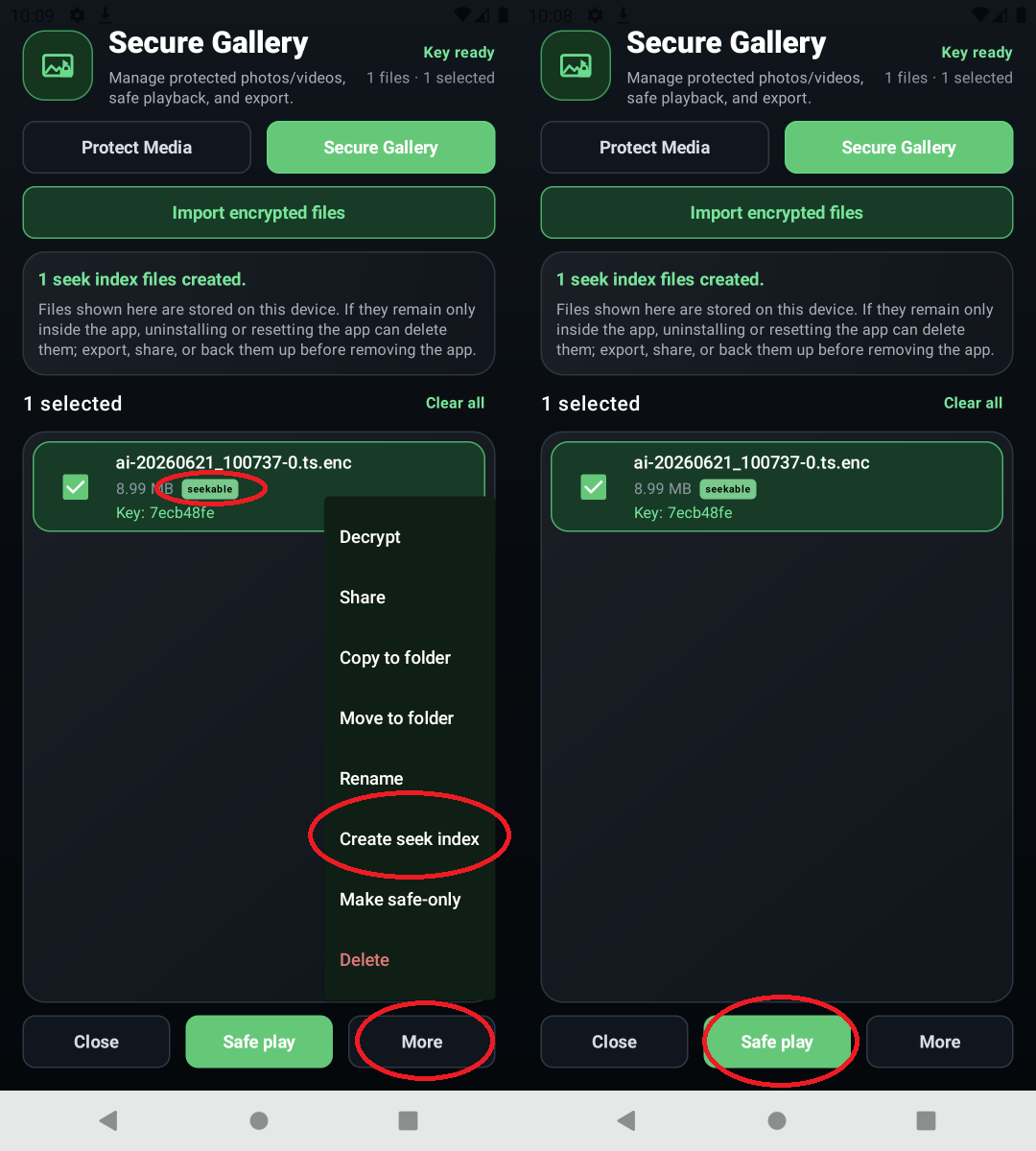 Trim Encrypted TS Video - tutorial step 1
